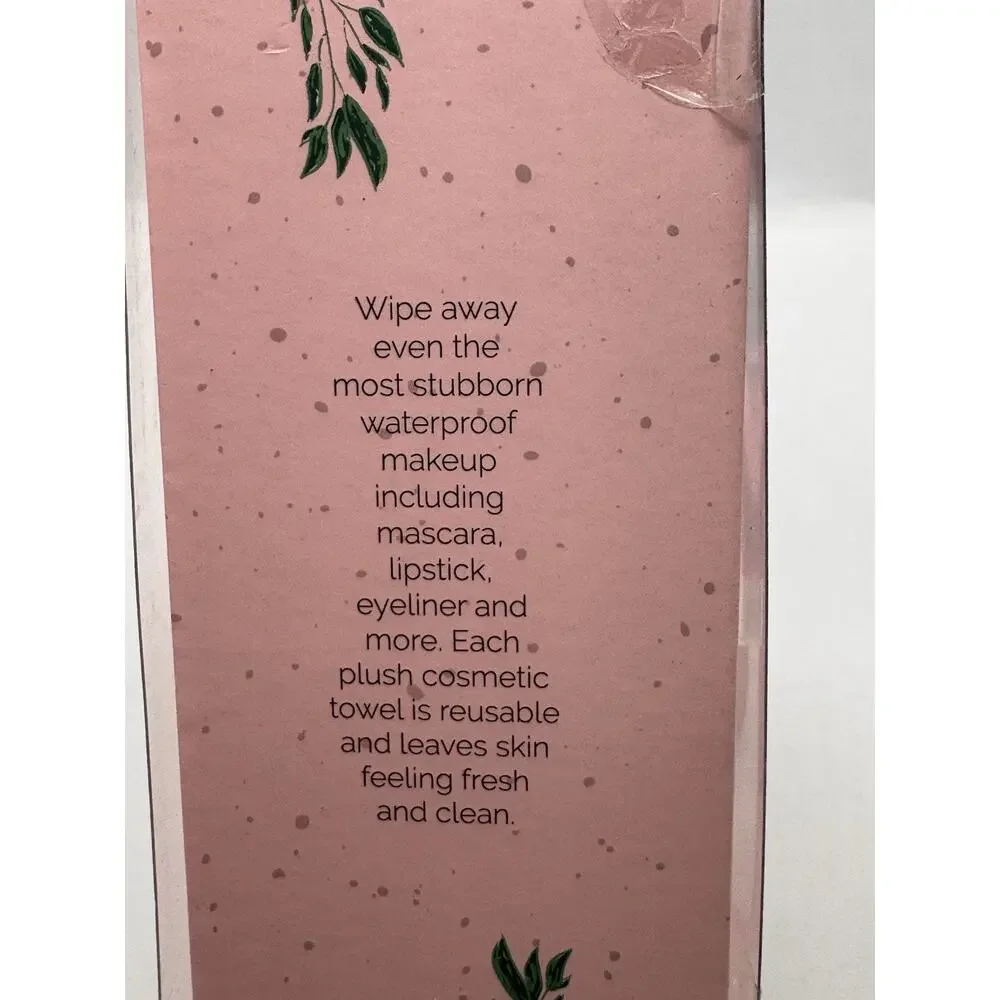 Reusable Rose Makeup Remover Towels Set of 7 Mini Facial Cloths Gift Box Beauty